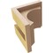 Ekena Millwork 4"W x 4"D x 4"H Wide Emerson Rough Cedar Woodgrain TimberThane Corbel, Primed Tan CORUR04X04X04EMRRCPR - alternate 3